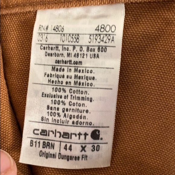 Carhartt canvas work dungarees - Picture 2 of 5